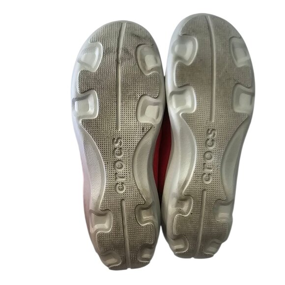 CROCS Womens Busy Day Stretch Skimmer Slip On Shoe, Red, Pull On, Size 7 - Picture 6 of 7